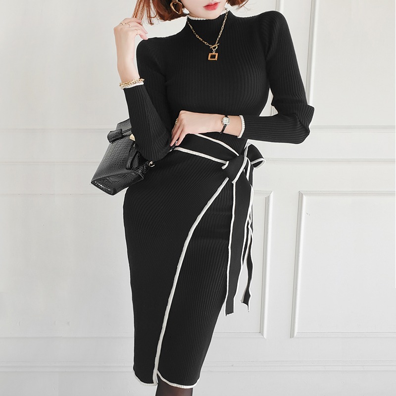 Abito in maglia coreano slim f - Women Bags Ru recensione e prezzo